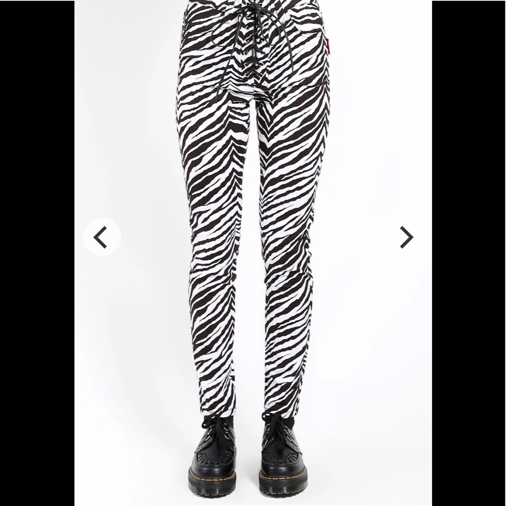 Tripp nyc HIGH WAIST TIE UP PANT ZEBRA